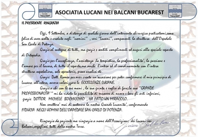  - Asociatia Lucani nei Balcani